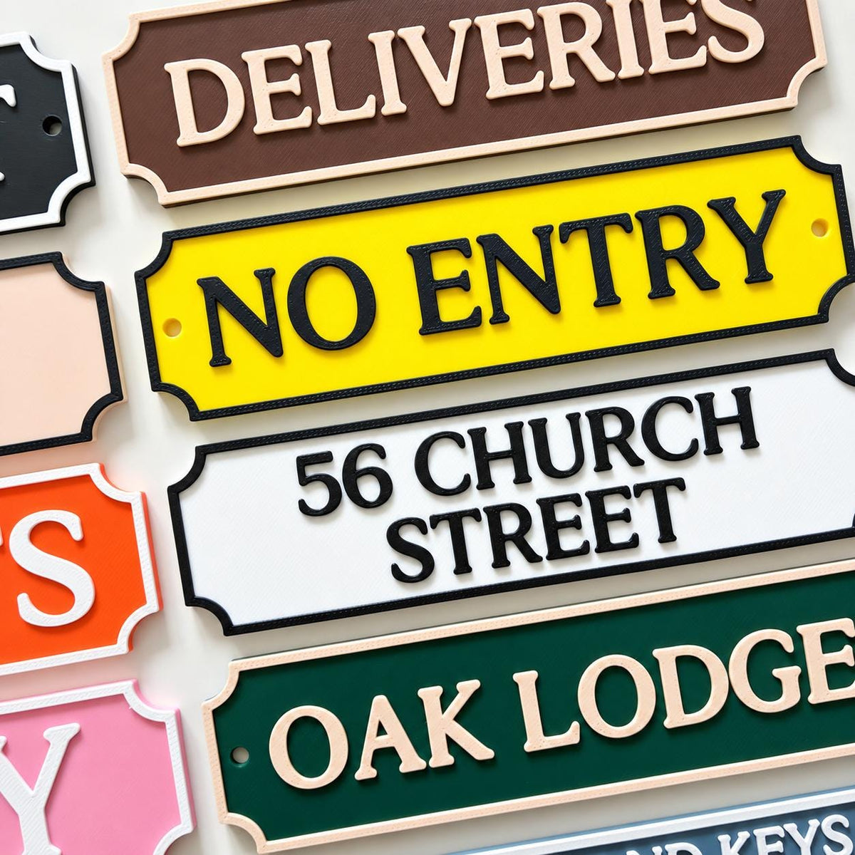 Personalised Text Sign Custom House Front Door Number Name Gate Warning Parking