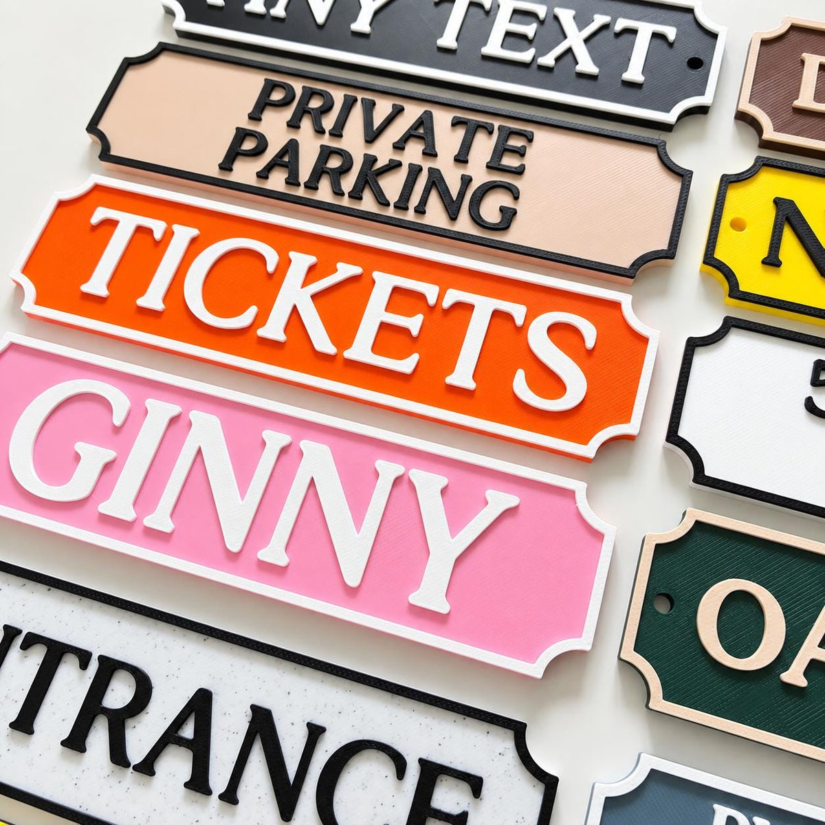 Personalised Text Sign Custom House Front Door Number Name Gate Warning Parking