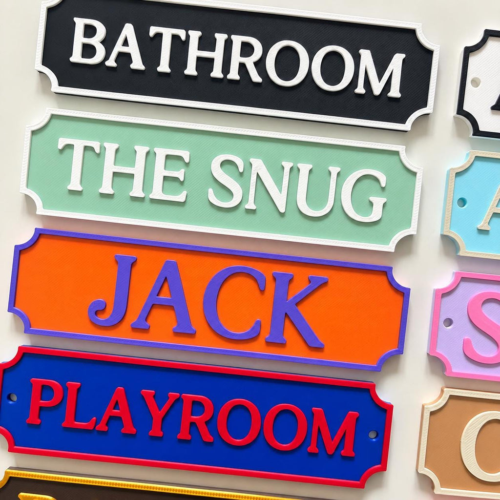 Personalised Text Sign Custom House Home Decor Kids Name Bedroom Bathroom Door