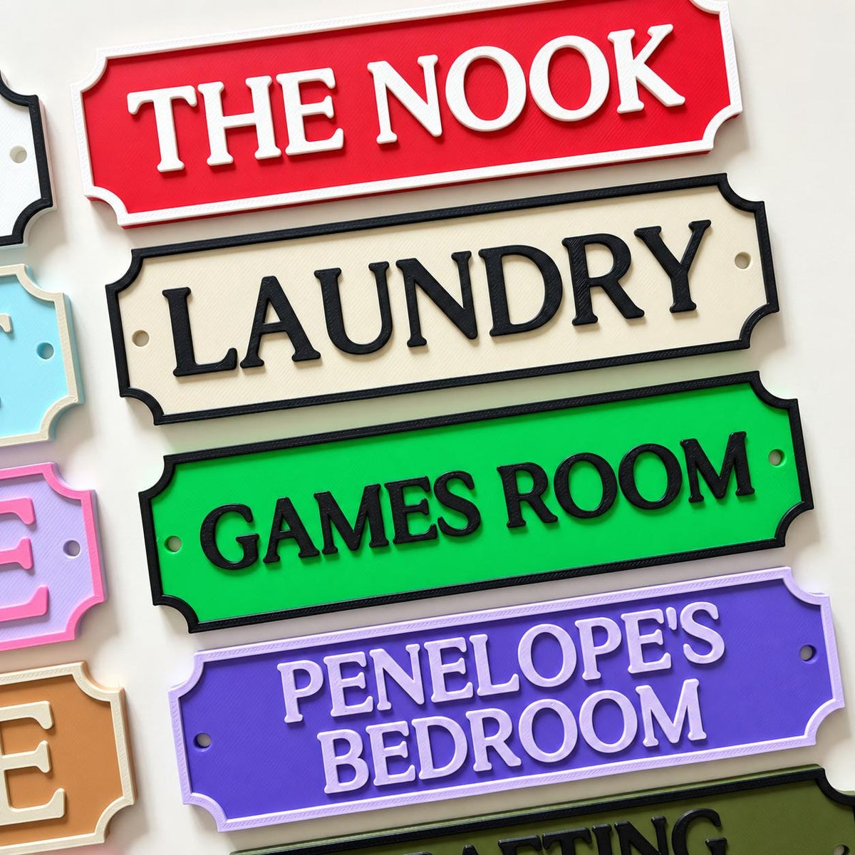 Personalised Text Sign Custom House Home Decor Kids Name Bedroom Bathroom Door