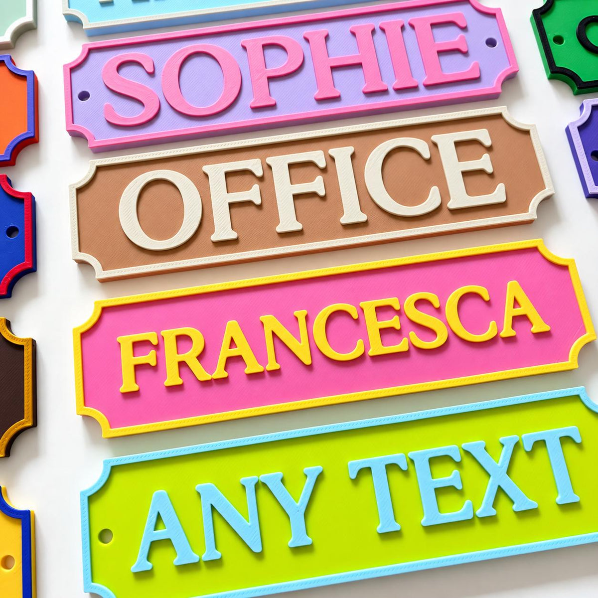 Personalised Text Sign Custom House Home Decor Kids Name Bedroom Bathroom Door