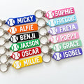 Personalised Name Tennis Ball Keyring Backpack Keychain PE Kit Club Gym Bag Gift