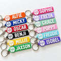 Personalised Name Basketball Keyring Kids Backpack Keychain Boys PE Kit Team Bag
