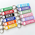 Personalised Name Cricket Ball Keyring - Backpack Keychain Club Kit Bag Dad Gift