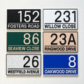 Personalised House Number Street Sign - Custom Text Modern Door Gate Wall Plate