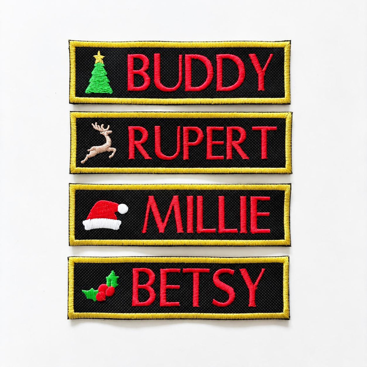 To Fit Julius K9 Dog Harness Personalised Embroidered VELCRO® Christmas Patch