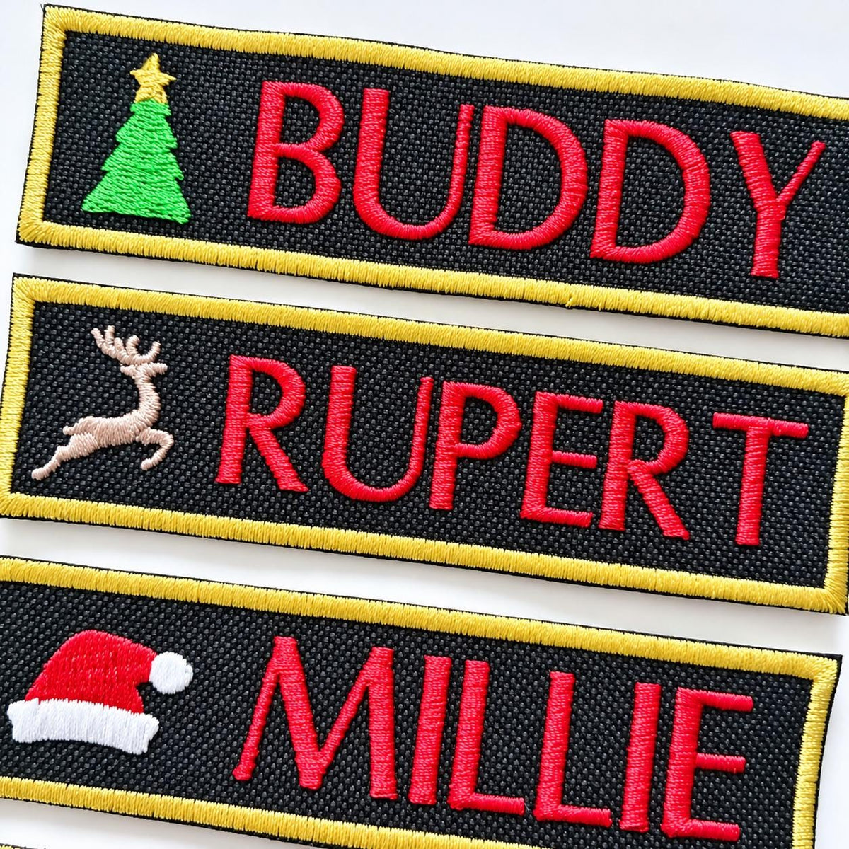 To Fit Julius K9 Dog Harness Personalised Embroidered VELCRO® Christmas Patch
