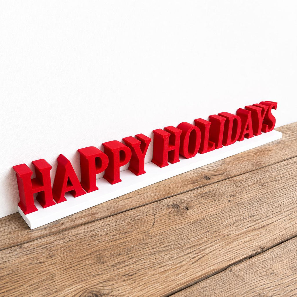 Personalised Christmas Text Sign - Custom Freestanding Mantlepiece Decoration