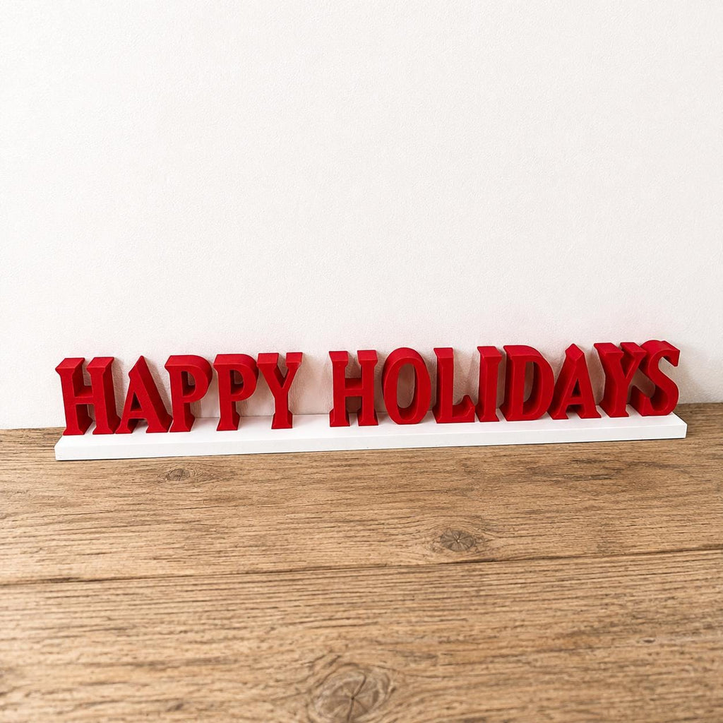 Personalised Christmas Text Sign - Custom Freestanding Mantlepiece Decoration