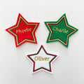 Personalised Embroidered Name Patch Kids Christmas Stocking Tags Sew & Iron On