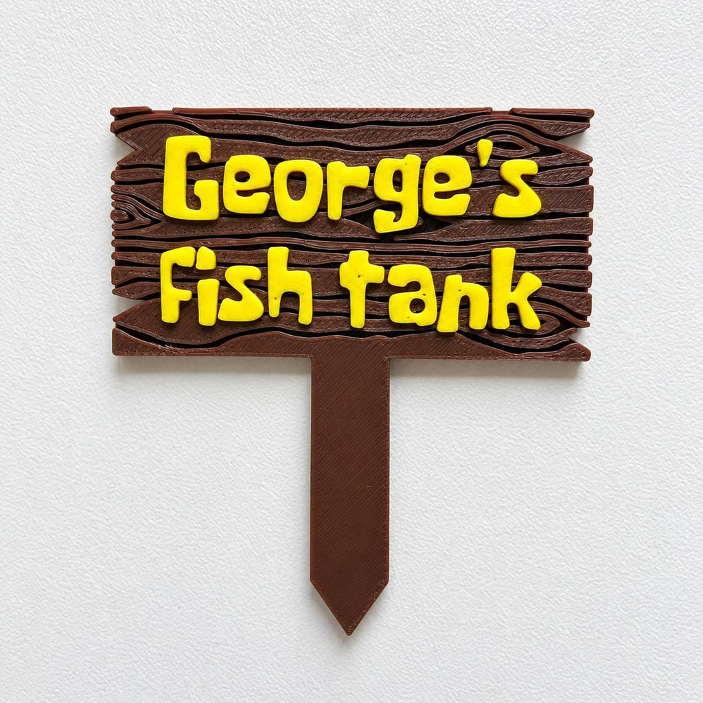Personalised Pet Tank Name Sign Aquarium Vivarium Decoration Plaque Reptile Fish