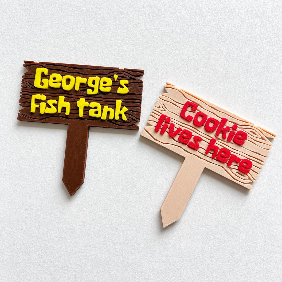 Personalised Pet Tank Name Sign Aquarium Vivarium Decoration Plaque Reptile Fish