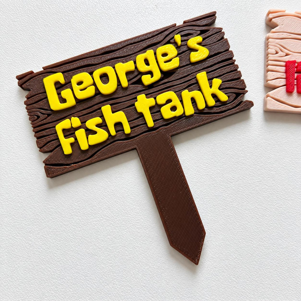 Personalised Pet Tank Name Sign Aquarium Vivarium Decoration Plaque Reptile Fish