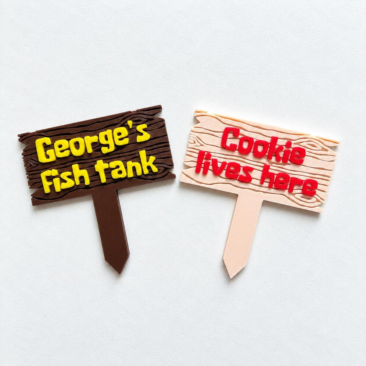 Personalised Pet Tank Name Sign Aquarium Vivarium Decoration Plaque Reptile Fish