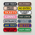 Personalised Text Sign Custom House Front Door Number Name Gate Warning Parking
