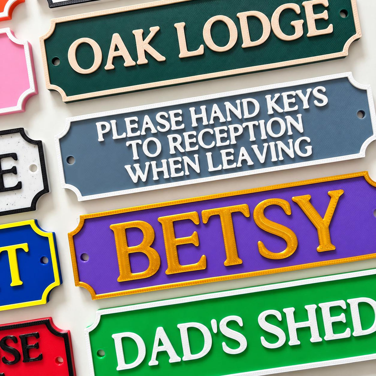 Personalised Text Sign Custom House Front Door Number Name Gate Warning Parking