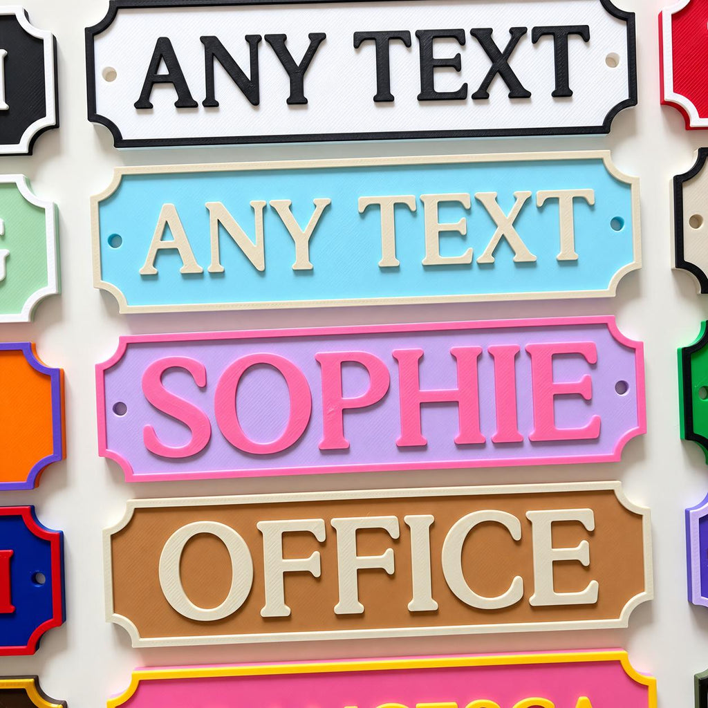 Personalised Text Sign Custom House Home Decor Kids Name Bedroom Bathroom Door