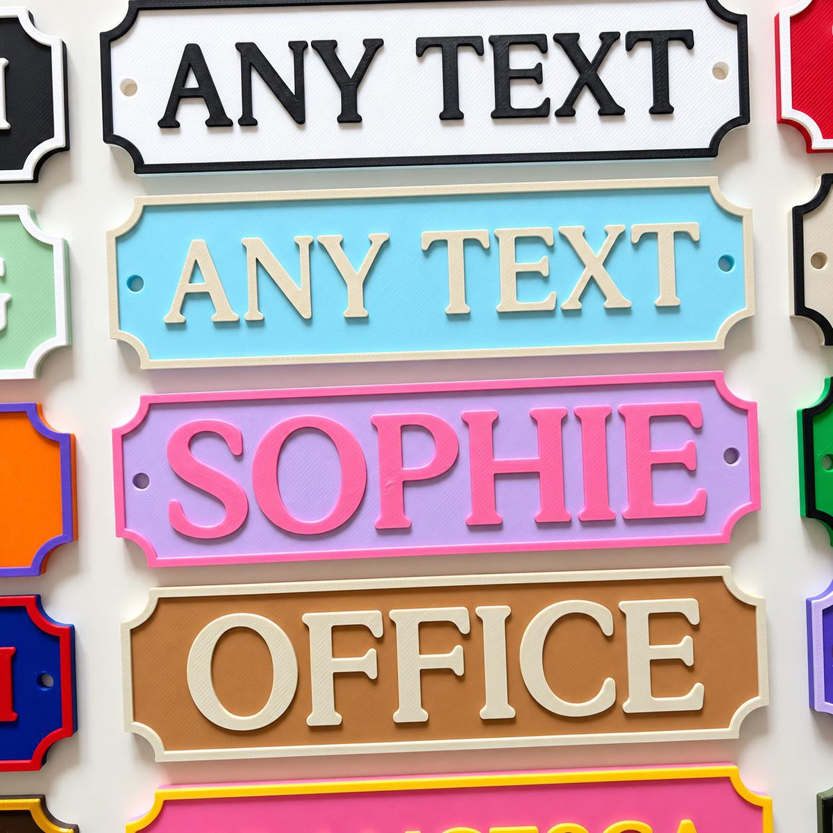 Personalised Text Sign Custom House Home Decor Kids Name Bedroom Bathroom Door
