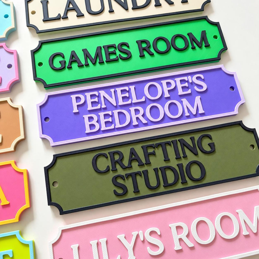 Personalised Text Sign Custom House Home Decor Kids Name Bedroom Bathroom Door