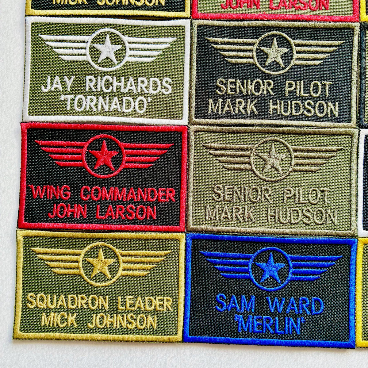Personalised Embroidered Flight Suit Patch Sew/Iron/VELCRO® Pilot Wings Air Crew