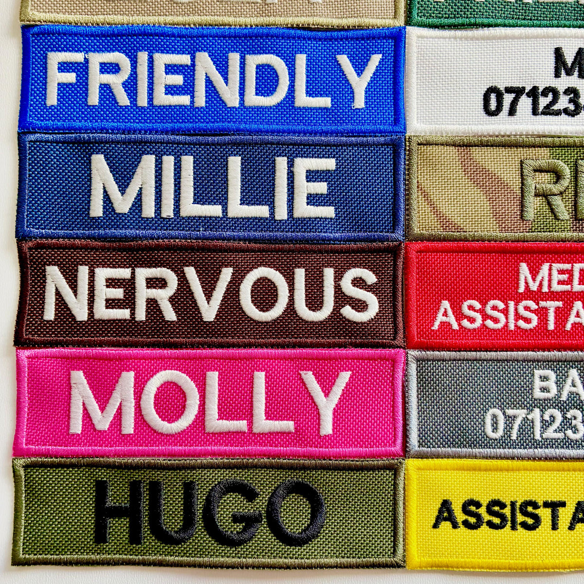 VELCRO® Patch To Fit Julius K9 Dog Harness Personalised Embroidered Custom Text Badge