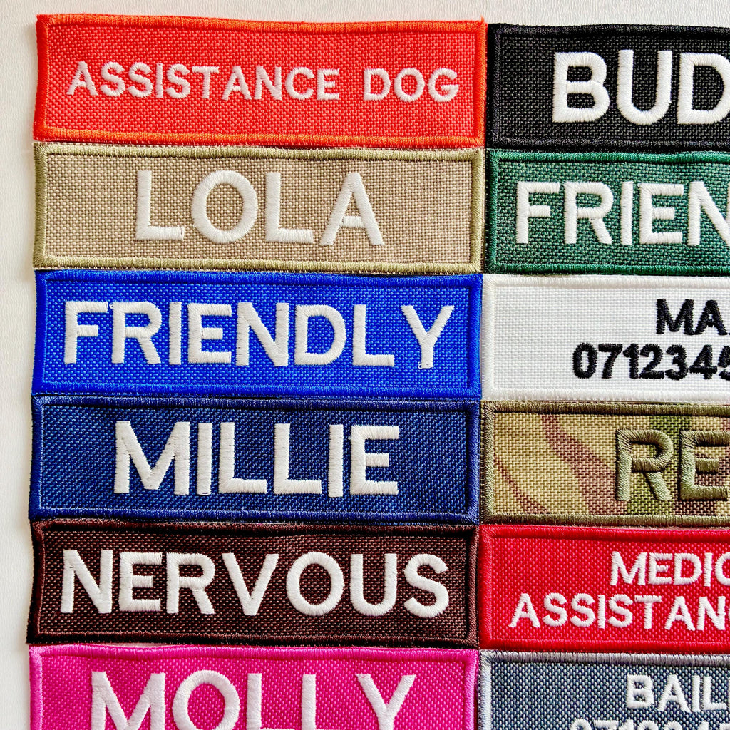 VELCRO® Patch To Fit Julius K9 Dog Harness Personalised Embroidered Custom Text Badge