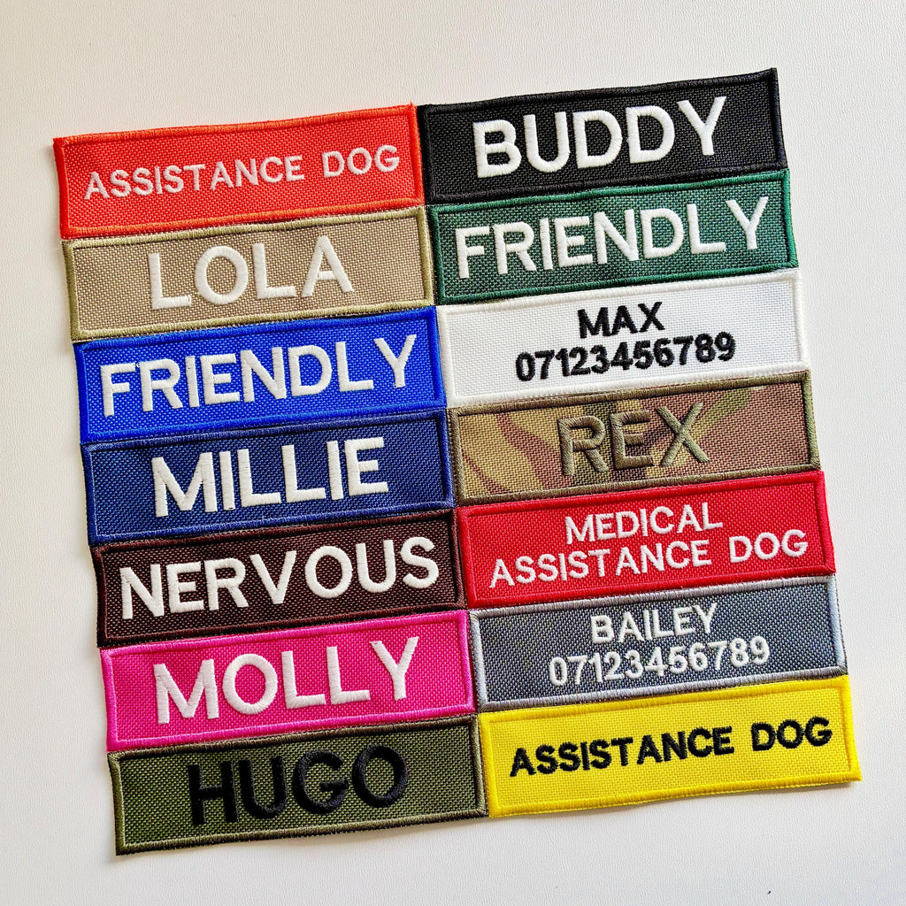 VELCRO® Patch To Fit Julius K9 Dog Harness Personalised Embroidered Custom Text Badge