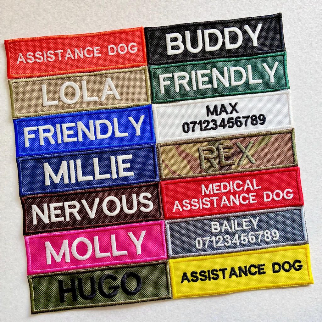 VELCRO® Patch To Fit Julius K9 Dog Harness Personalised Embroidered Custom Text Badge