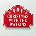 Personalised Christmas With The Family Name Sign - Xmas Decoration House Decor