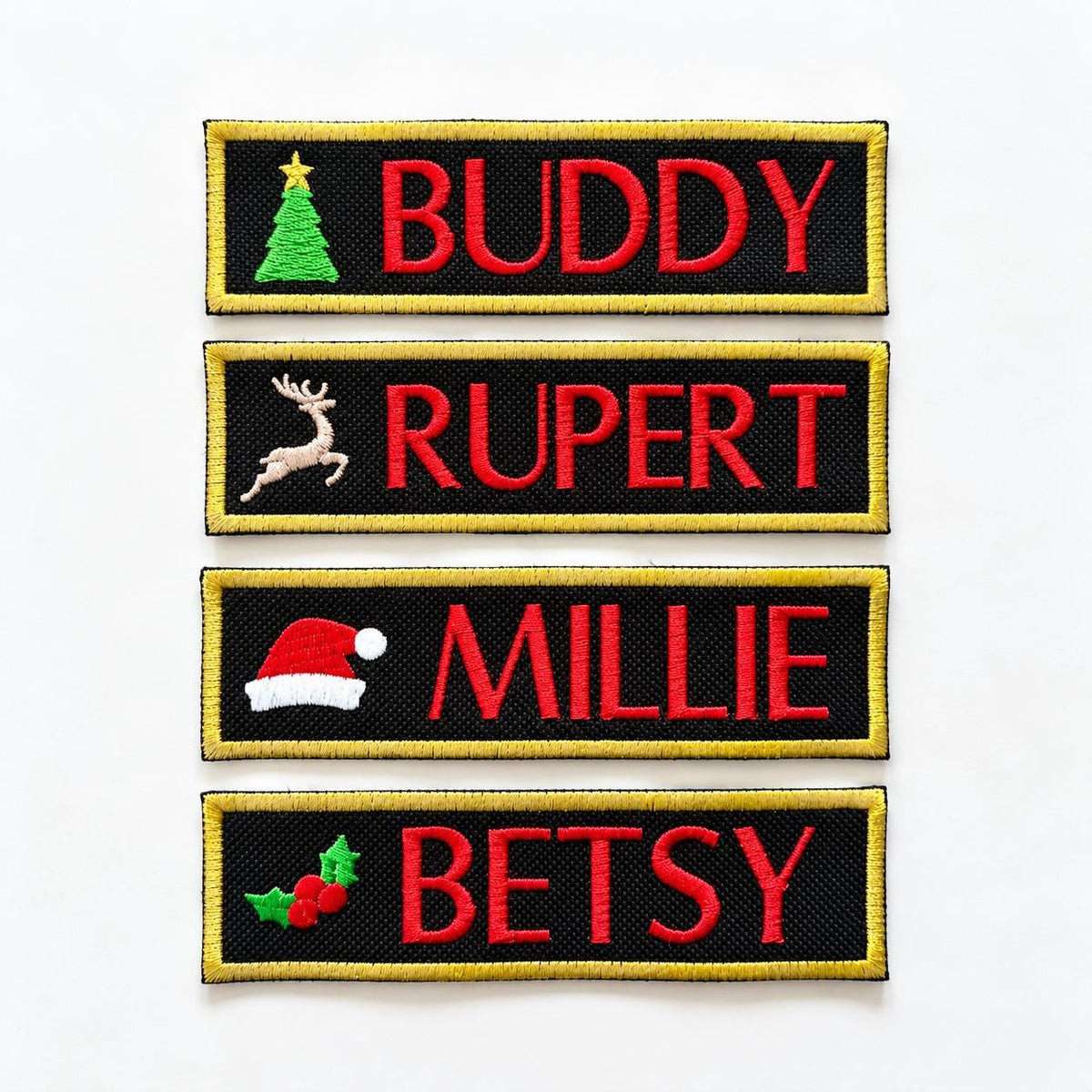 To Fit Julius K9 Dog Harness Personalised Embroidered VELCRO® Christmas Patch