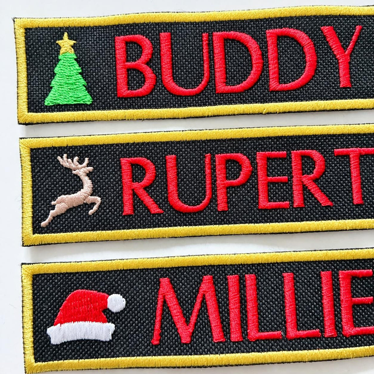 To Fit Julius K9 Dog Harness Personalised Embroidered VELCRO® Christmas Patch