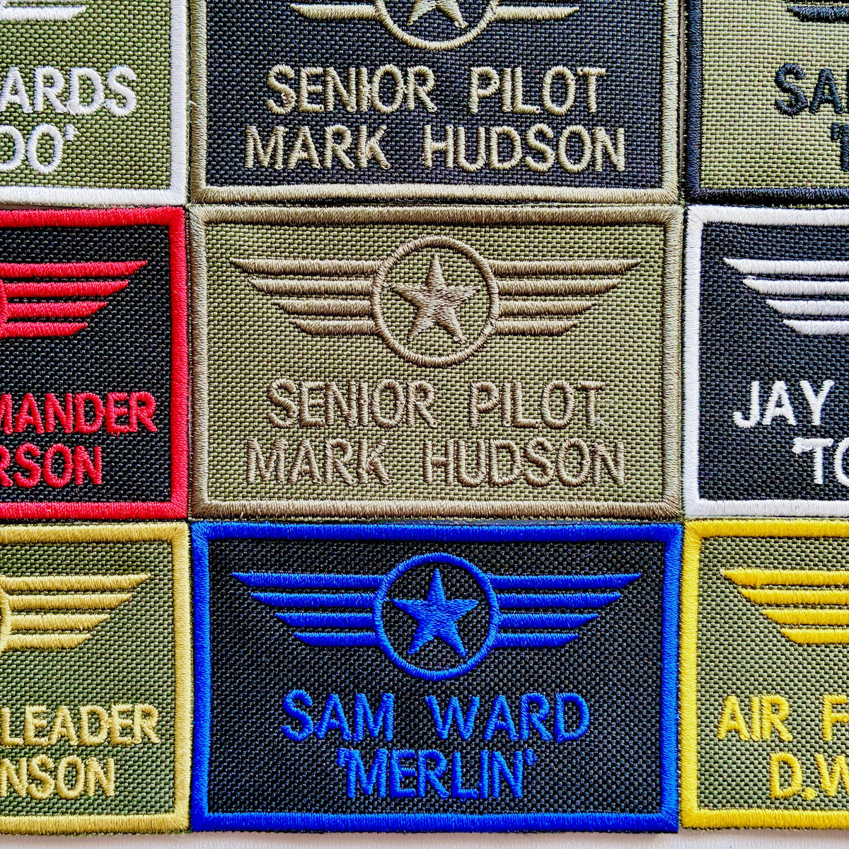 Personalised Embroidered Flight Suit Patch Sew/Iron/VELCRO® Pilot Wings Air Crew