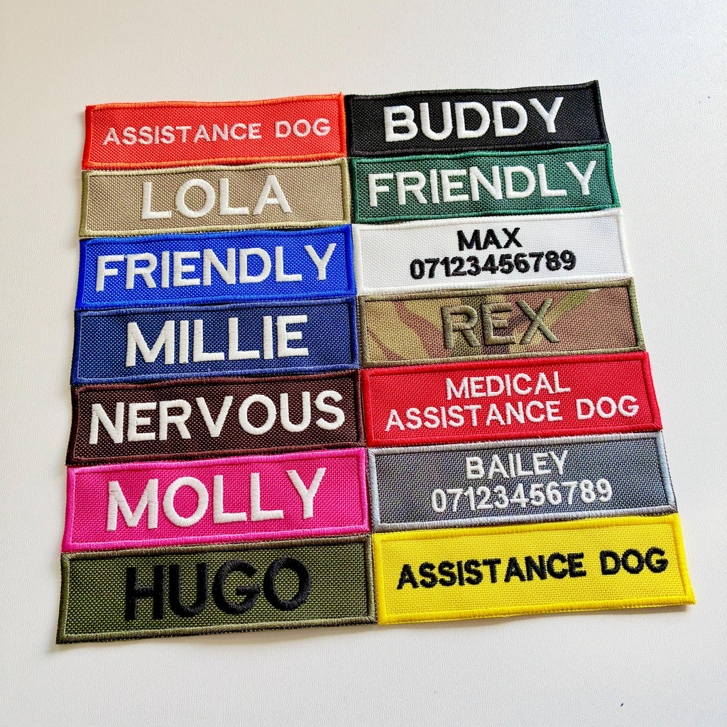 VELCRO® Patch To Fit Julius K9 Dog Harness Personalised Embroidered Custom Text Badge