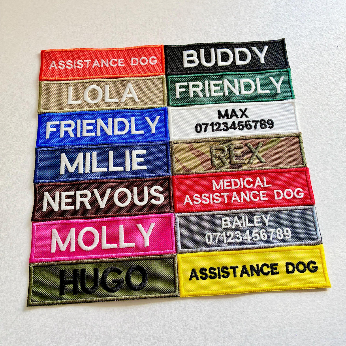 VELCRO® Patch To Fit Julius K9 Dog Harness Personalised Embroidered Custom Text Badge
