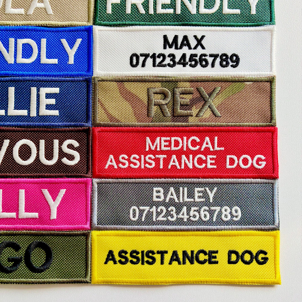 VELCRO® Patch To Fit Julius K9 Dog Harness Personalised Embroidered Custom Text Badge