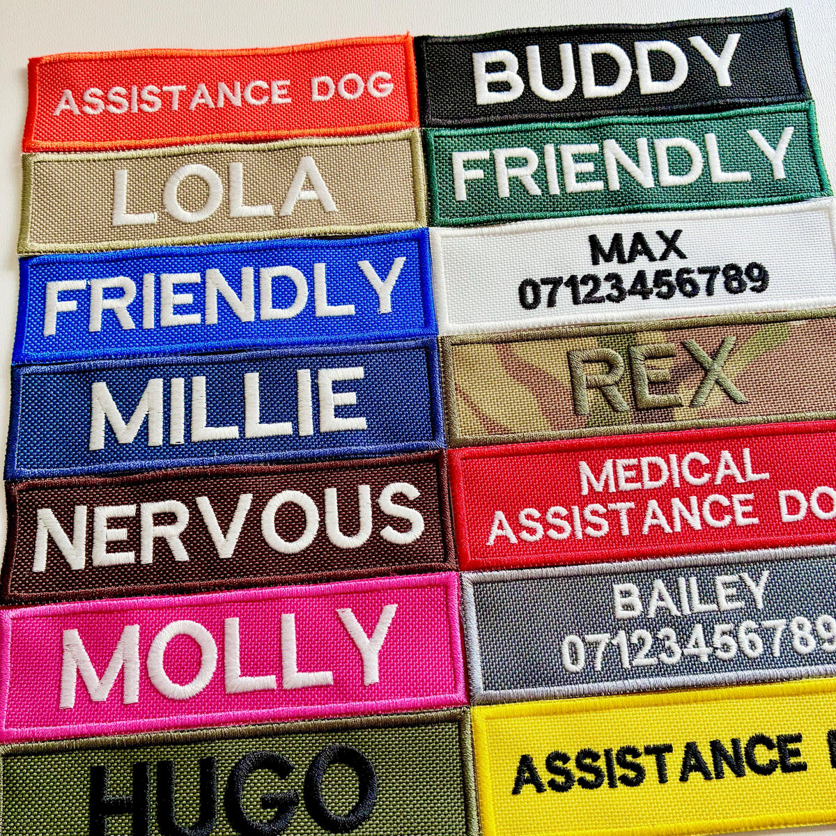 VELCRO® Patch To Fit Julius K9 Dog Harness Personalised Embroidered Custom Text Badge