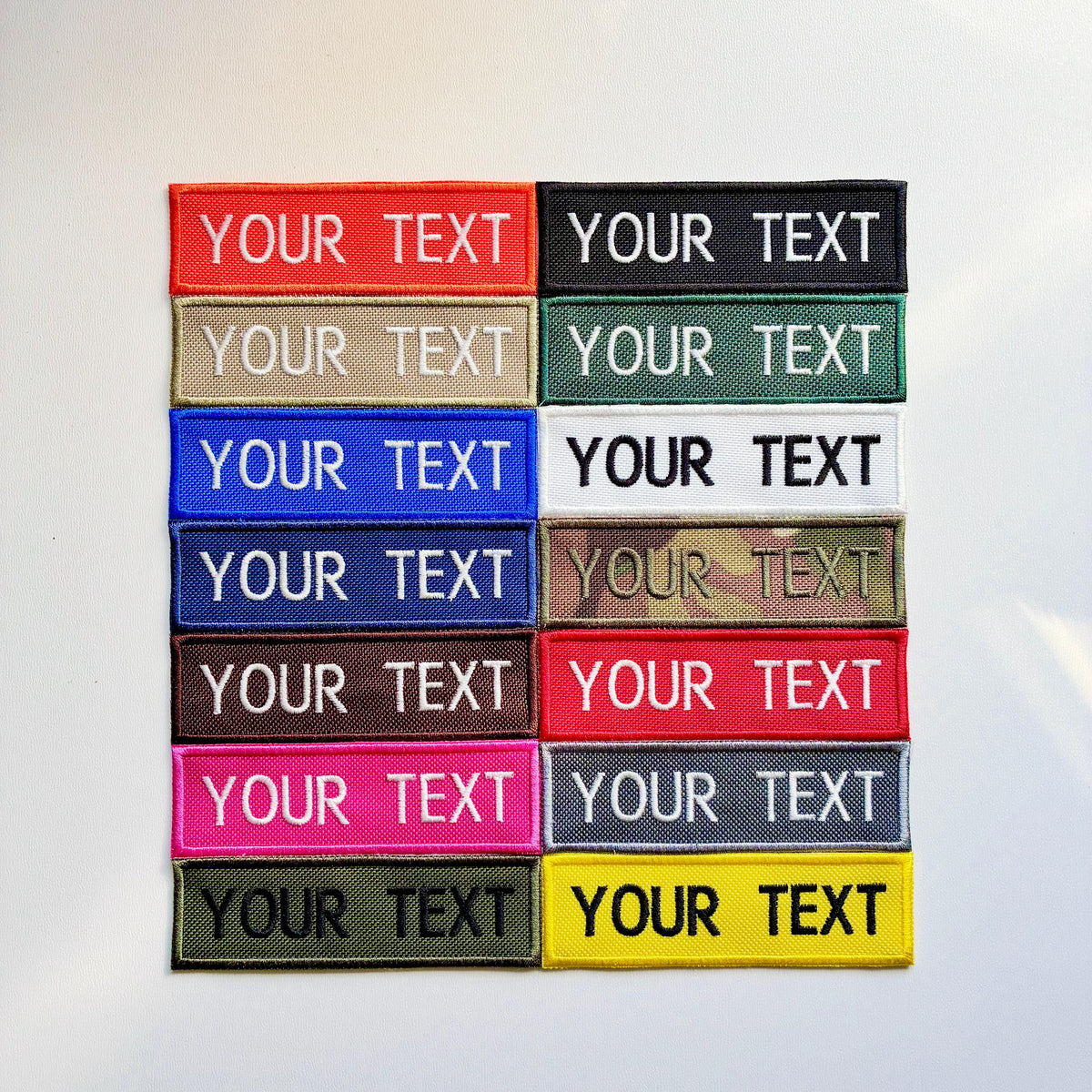 Personalised Embroidered Patches Sew/Iron/VELCRO® Custom Text Molle Morale Badges