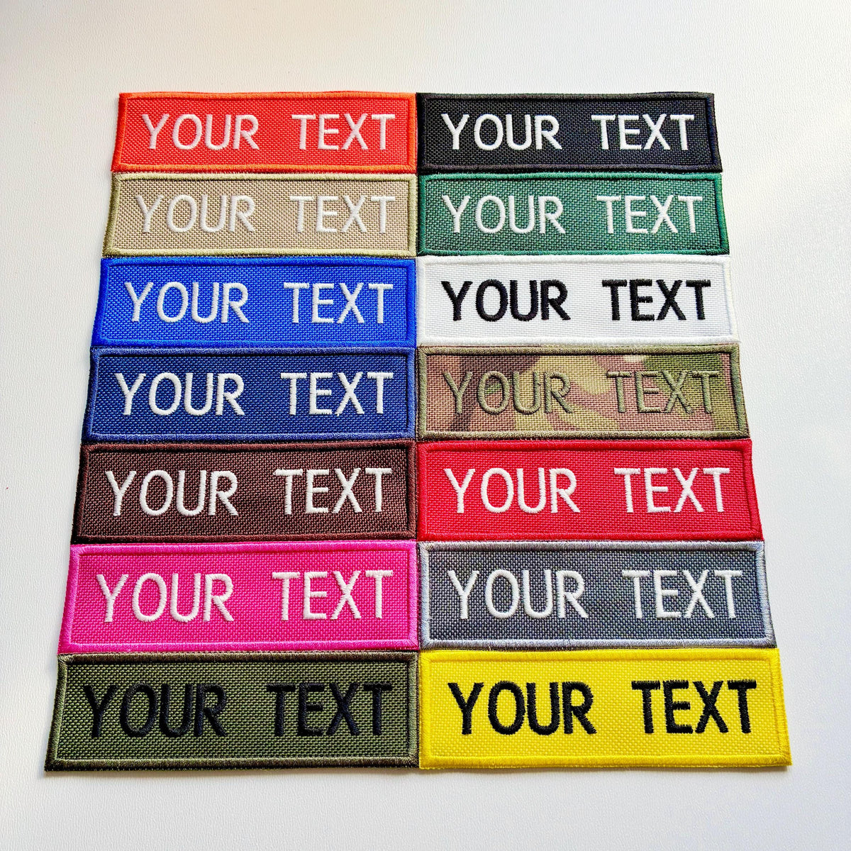 Personalised Embroidered Patches Sew/Iron/VELCRO® Custom Text Molle Morale Badges