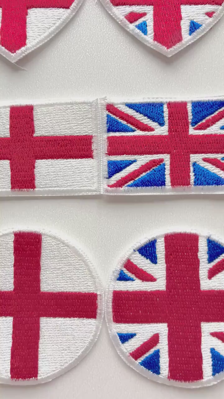 Embroidered Flag Patch Iron On & Sew On Union Jack England Scotland Wales Badge