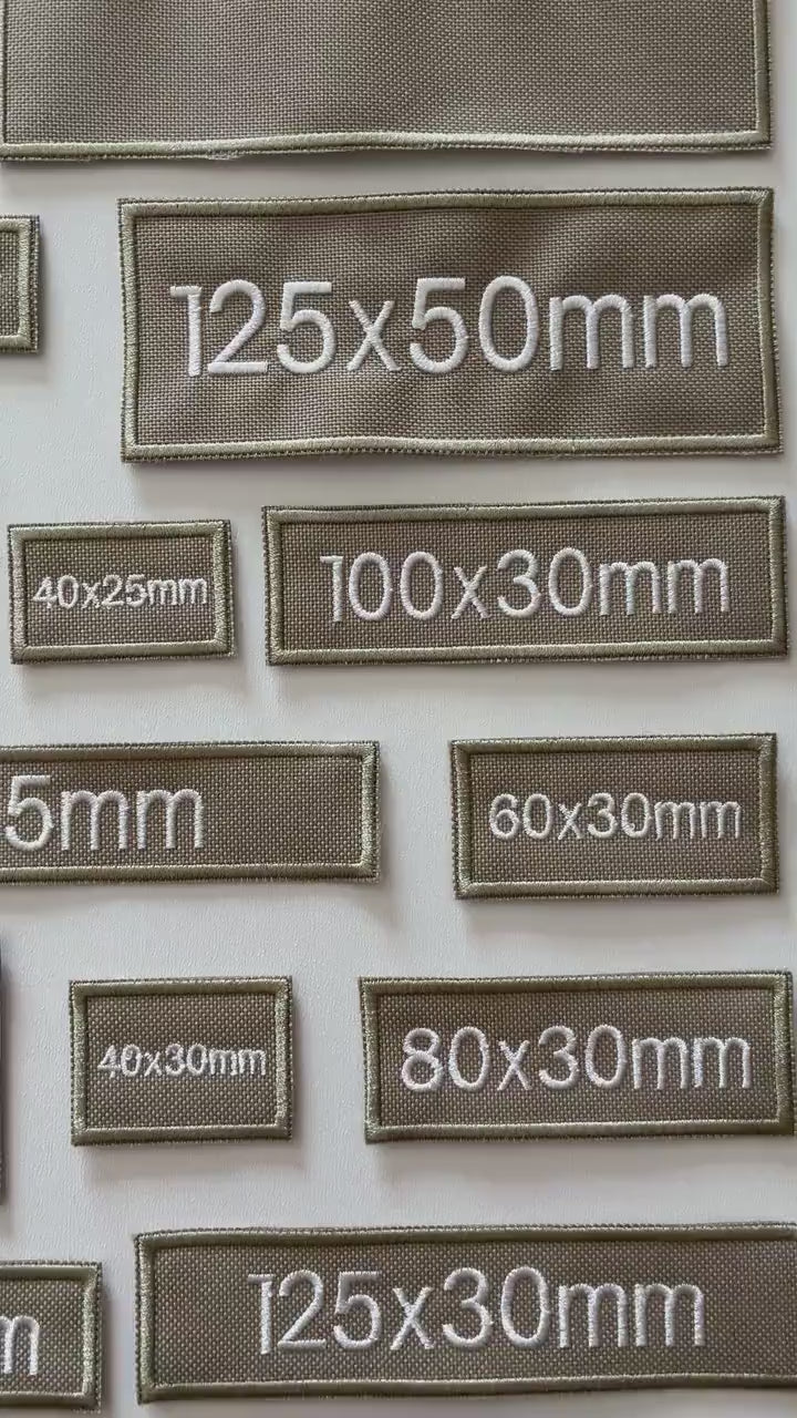 Personalised Embroidered Sand Patches Sew/Iron/VELCRO® Custom Text Molle Morale Badges