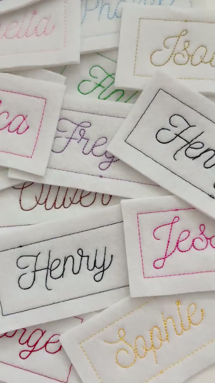 Personalised Embroidered Name Patch Iron On & Sew On Custom Text Badge (P7)