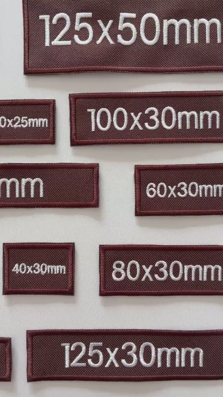Personalised Embroidered Brown Patches Sew/Iron/VELCRO® Custom Text Molle Morale Badges
